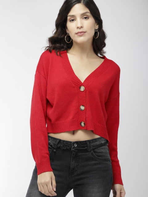 

FOREVER 21 Women Red Solid Sweater