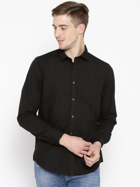 

Blackberrys Men Black Slim Fit Solid Casual Shirt