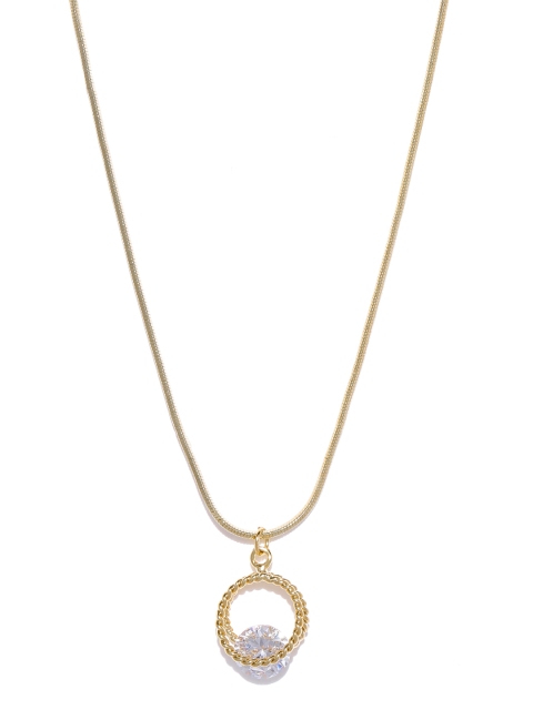 

Tipsyfly Gold-Toned Quirky Pendant with Chain