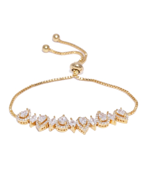 

Tipsyfly Gold-Plated Crystal Studded Charm Essential Bracelet
