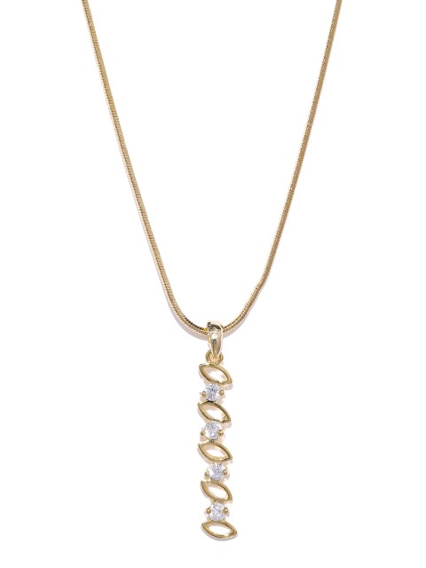 

Tipsyfly Gold-Toned Quirky Pendant with Chain