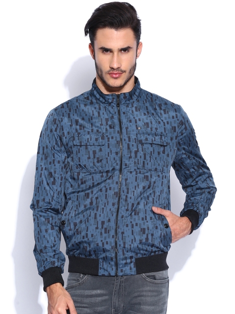 

Arrow New York Blue Printed Jacket