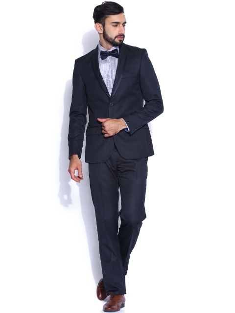 

Arrow Navy Single-Breasted Formal Suit, Navy blue