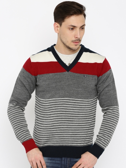 

Arrow Sport Grey Striped Sweater