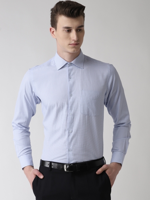 

Richlook Men Blue Regular Fit Checked Formal Shirt