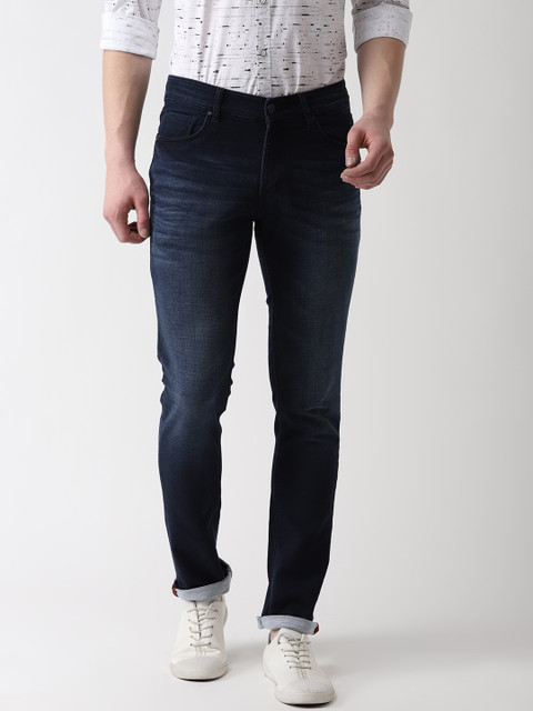 

Richlook Men Navy Blue Slim Fit Mid-Rise Clean Look Stretchable Jeans