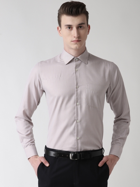 

Richlook Men Grey Regular Fit Self Design Formal Shirt