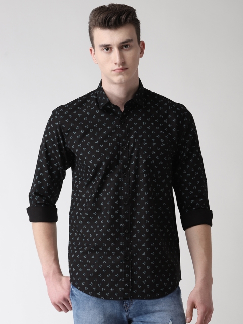 

Richlook Men Black & Green Slim Fit Printed Casual Shirt