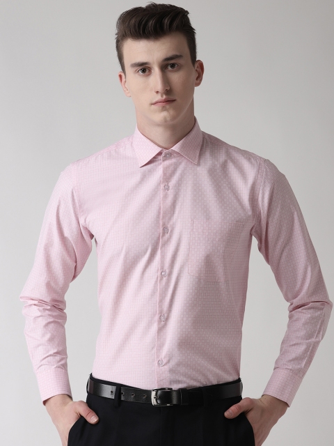 

Richlook Men Pink Regular Fit Checked Formal Shirt