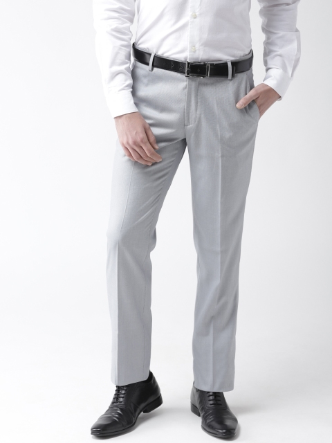

Richlook Men Grey Smart Regular Fit Solid Formal Trousers