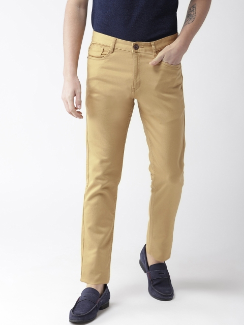 

Richlook Men Khaki Smart Slim Fit Solid Regular Trousers