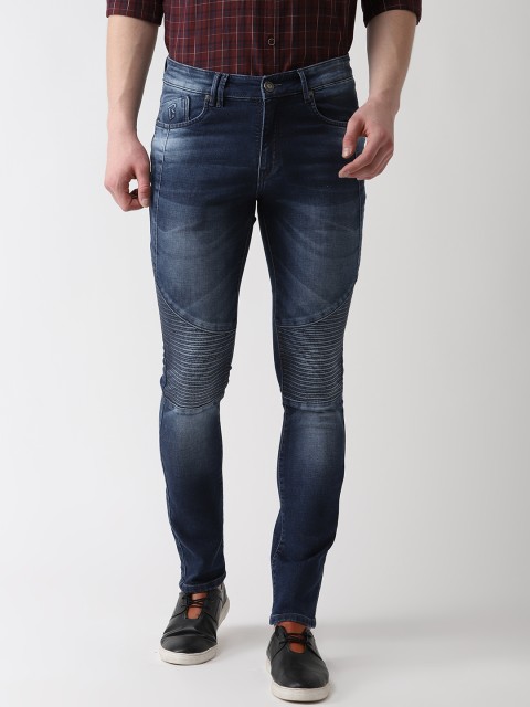 

Richlook Men Navy Blue Slim Fit Mid-Rise Clean Look Jeans