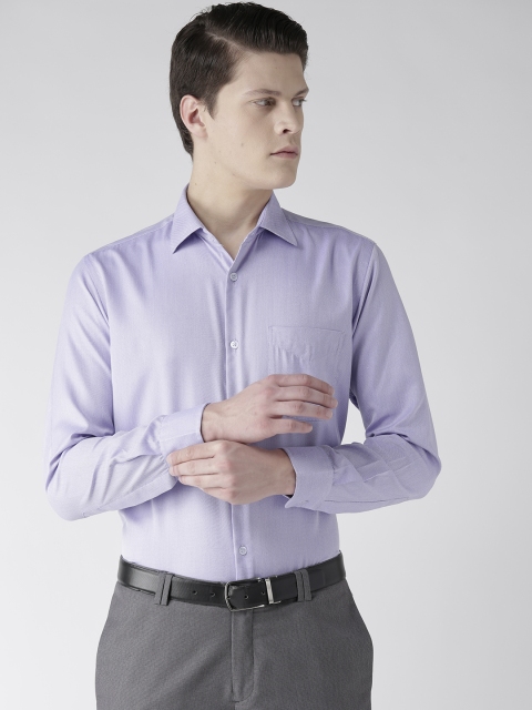 

Richlook Men Purple Regular Fit Self Design Formal Shirt