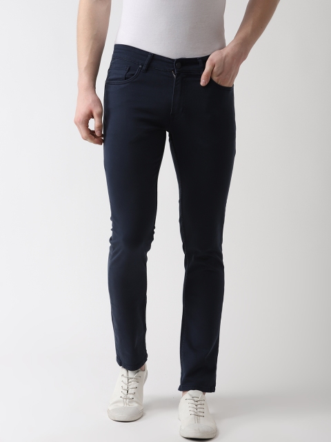 

Richlook Men Navy Blue Slim Fit Mid-Rise Clean Look Jeans