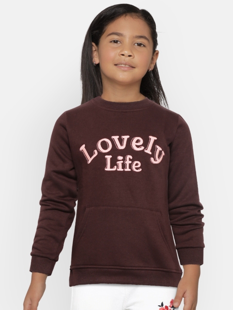 

Nins Moda Girls Burgundy Embroidered Sweatshirt