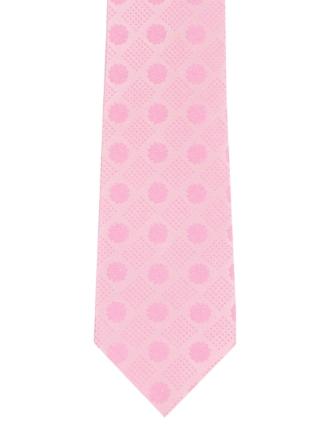 

Peter England Men Pink Woven Design Broad Tie