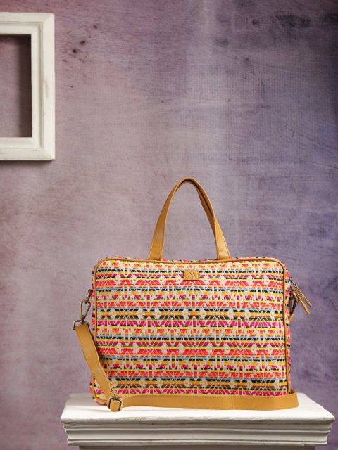 

ALII AND ALIIZEY Women Multicoloured Jacquard Laptop Bag, Multi