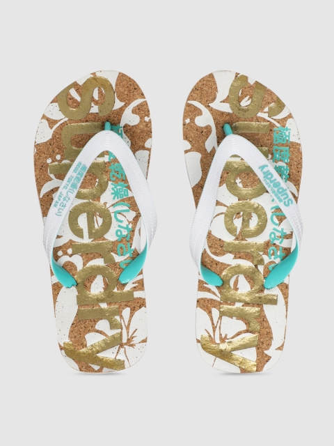 

Superdry Women White Printed Thong Flip-Flops