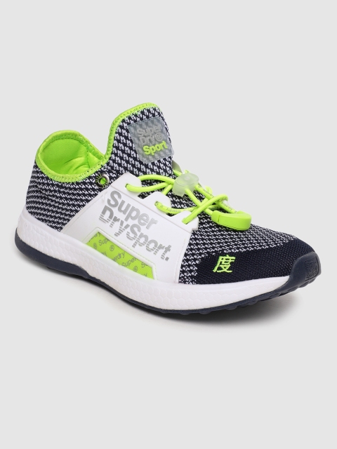 

Superdry Women White & Navy Blue FREEBOUNCE Running Shoes