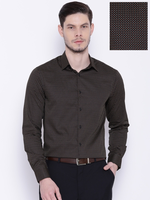 

Blackberrys Black Printed Slim Fit Semiformal Shirt