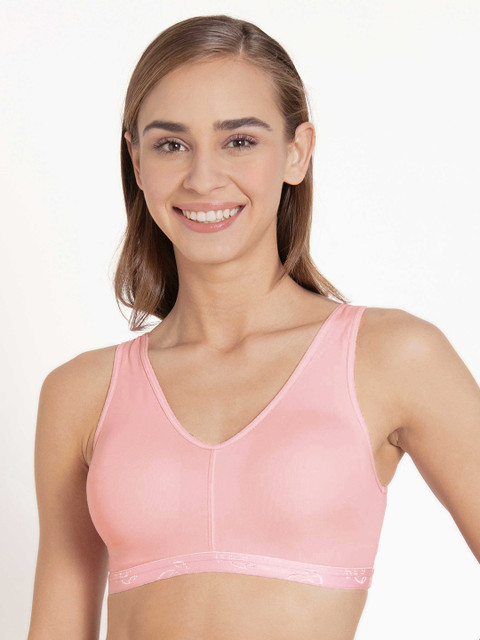 

Jockey Pink Solid Non-Wired Lightly Padded Everyday Bra ES04-0105