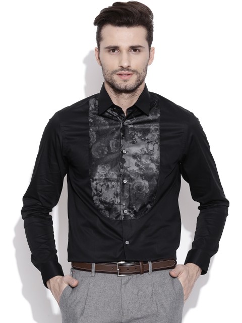 

Blackberrys Black Trim Fit Partywear Shirt