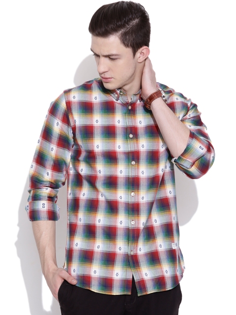 

Blackberrys Multicoloured Checked Trim Fit Casual Shirt, Multi