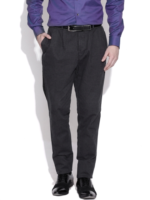 

Blackberrys Men Charcoal Grey Semiformal Trousers