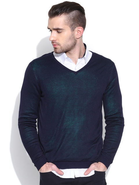 

Blackberrys Navy Dual-Toned Sweater, Navy blue