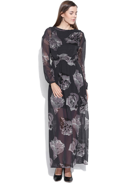 

Vero Moda Black Floral Print Maxi Dress