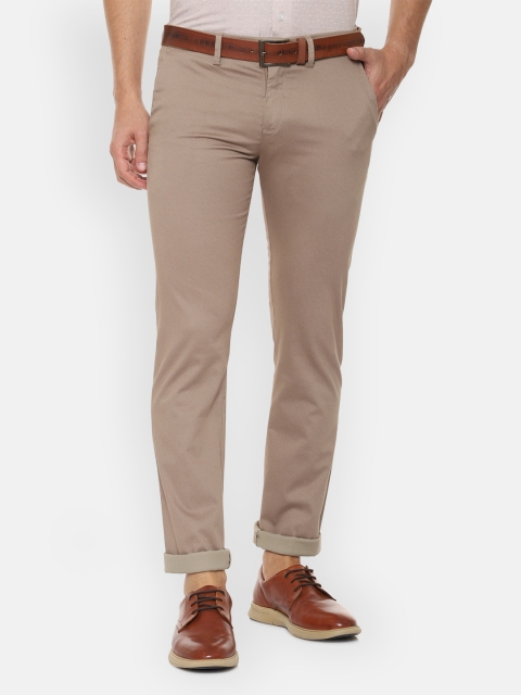 

Allen Solly Men Beige Slim Fit Printed Regular Trousers