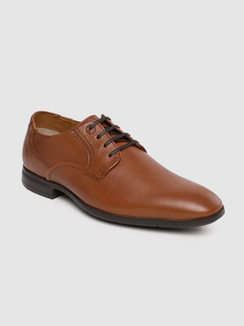 

Ruosh Men Tan Brown Genuine Leather Derbys