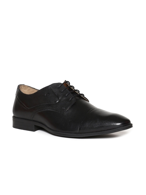 

Arrow Men Black Solid Leather Derby Formal Shoes