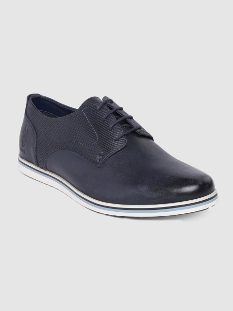 

U.S. Polo Assn. Men Navy Blue Casual Leather Derbys
