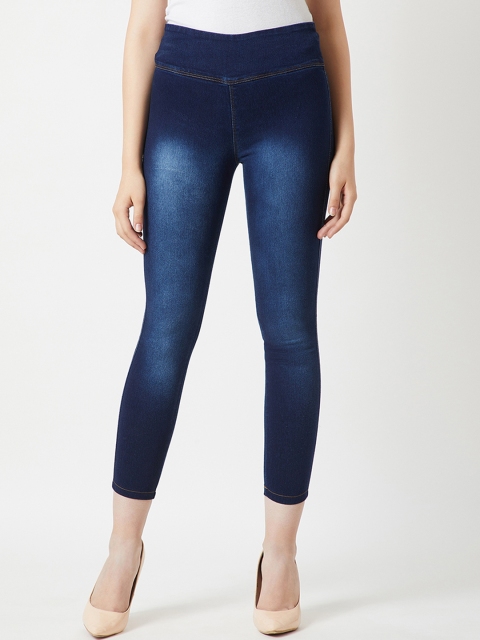 

Miss Chase Women Navy Blue Solid Skinny-Fit Jeggings