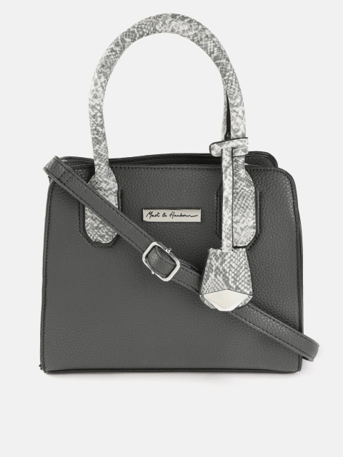 

Mast & Harbour Charcoal Grey Solid Handheld Bag