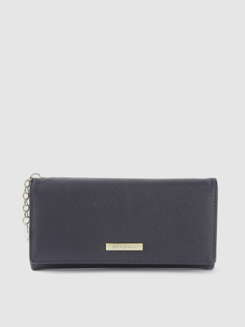 

Mast & Harbour Women Navy Blue Solid Two Fold Wallet