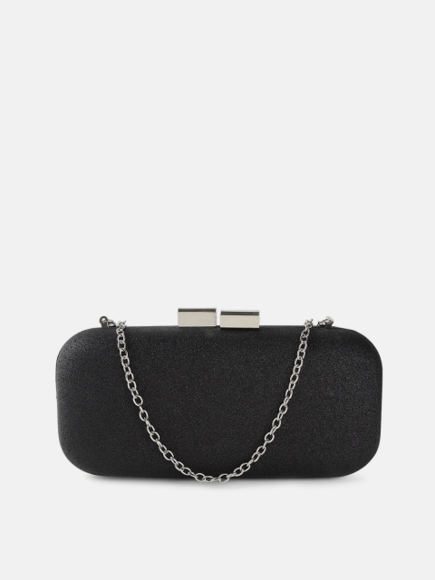 

DressBerry Charcoal Grey Solid Box Clutch