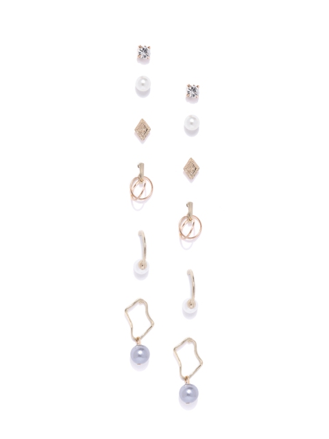 

Jewels Galaxy Set of 6 Gold-Plated Earrings