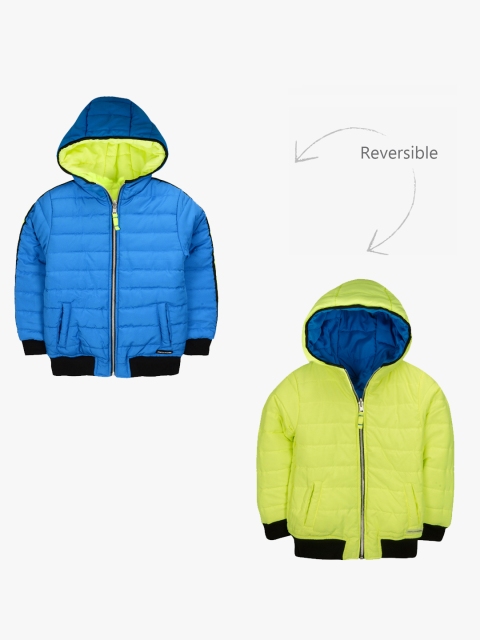 

Cherry Crumble Kids Blue & Green Reversible Puffer Jacket