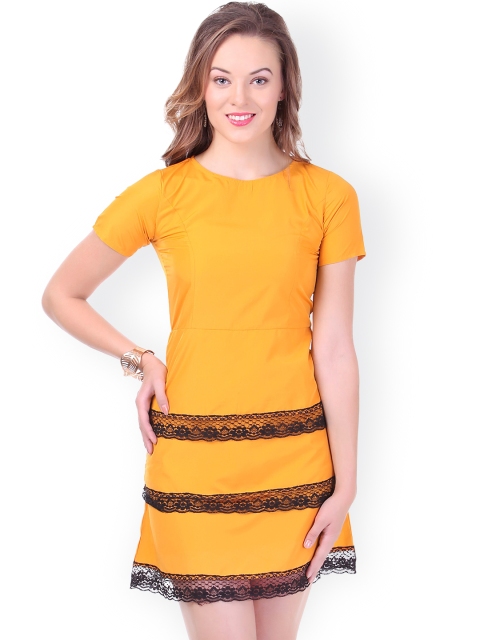 

SASSAFRAS Yellow Sheath Dress