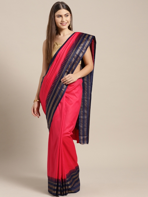

Ishin Pink Solid Mysore Silk Saree