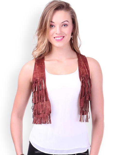 

SASSAFRAS Brown Crop Waistcoat