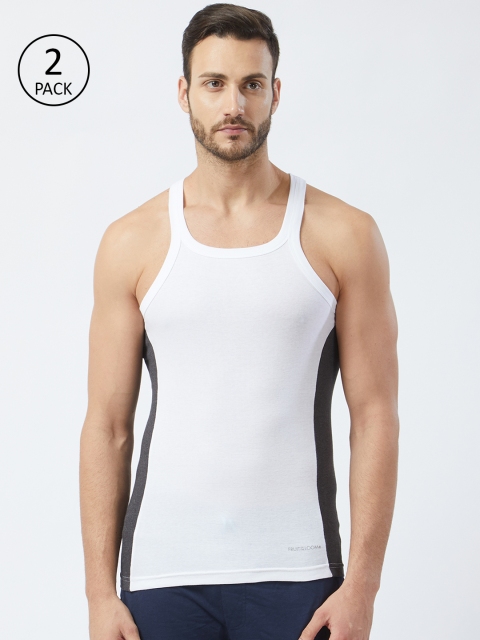 

Fruit of the loom Men Pack of 2 Innerwear Vests MFV01-N-2P-C5, White