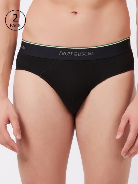 

Fruit of the loom Fruit of the Loom Men Pack of 2 Briefs MHB06-N-2P-C3, Black