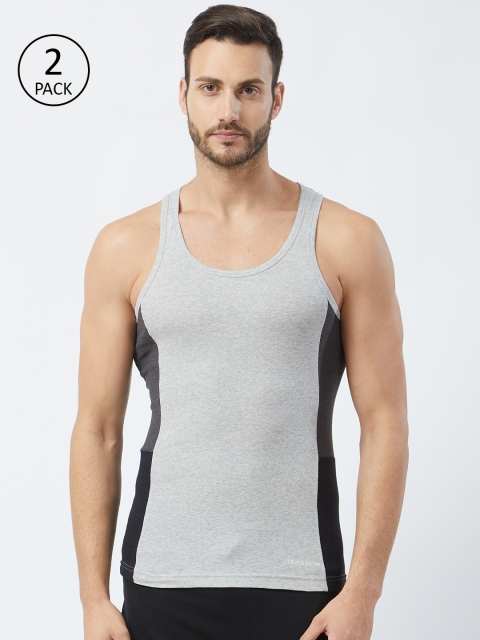 

Fruit of the loom Men Pack of 2 Innerwear Vests MFV02-N-2P-C5, Grey