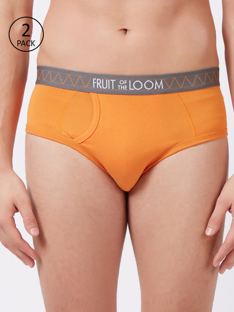 

Fruit of the Loom Men Pack of 2 Briefs MHB12-N-2P-C3, Orange