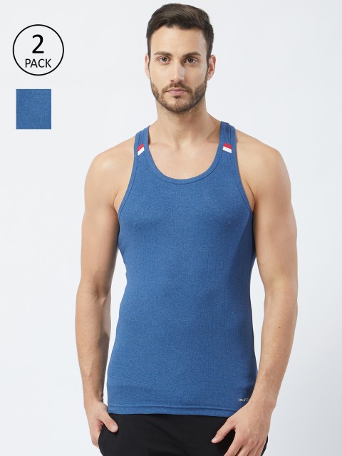 

Fruit of the loom Men Pack of 2 Innerwear Vests MFV03-N-2P-C5, Blue
