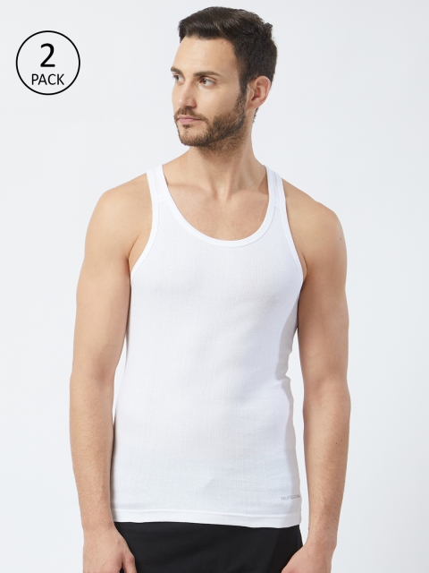 

Fruit of the loom Men Pack of 2 Innerwear Vests MFV03-N-2P-C2, White
