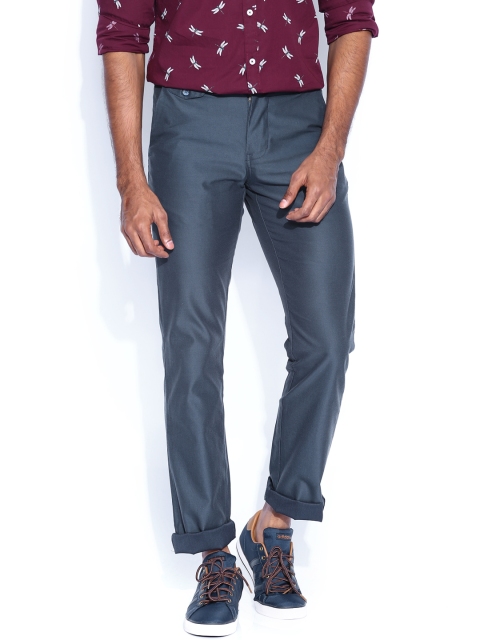

Parx Blue Slim Fit Casual Trousers